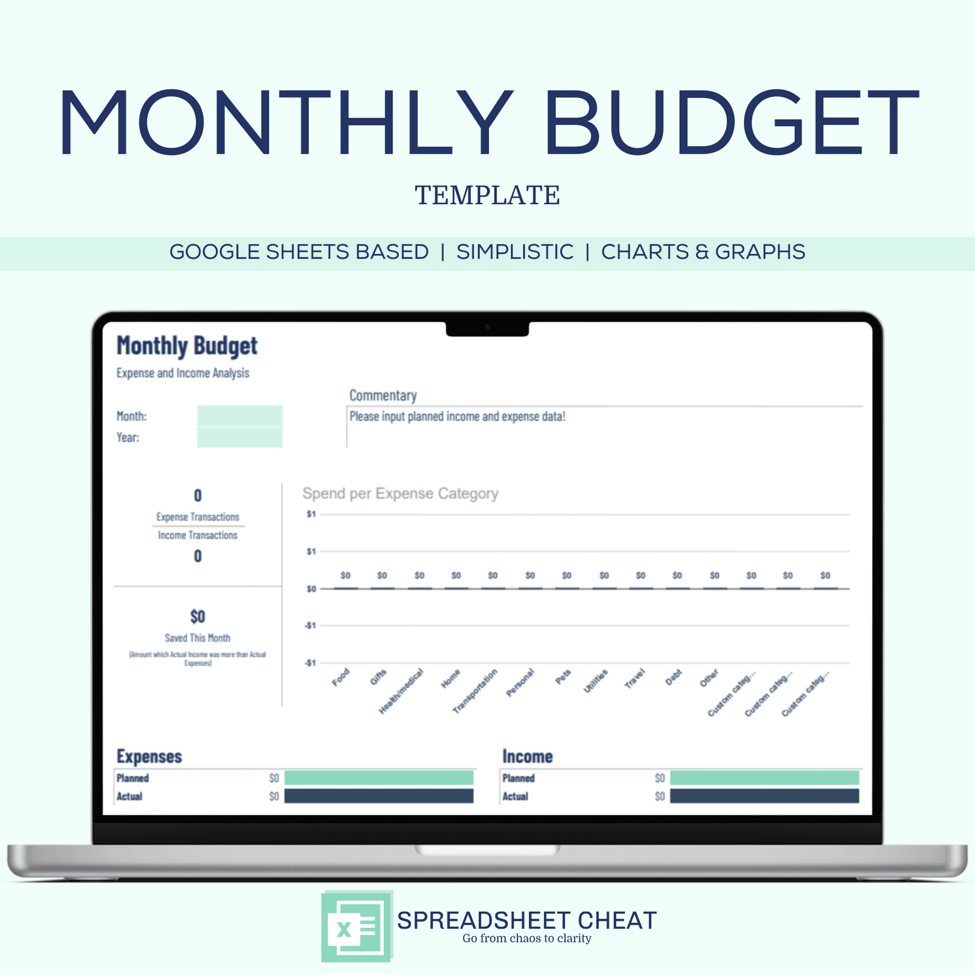 Monthly Budget Template